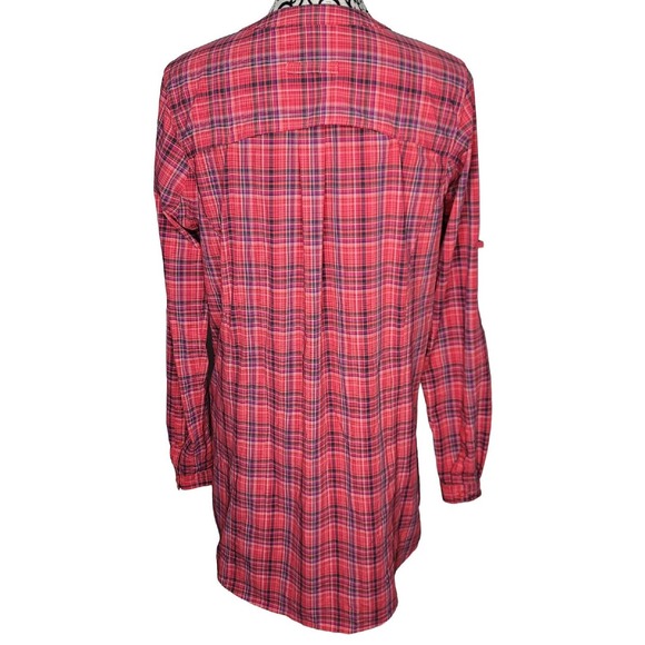 Duluth Trading DuluthFlex Sidewinder Tunic M Vented Red Pink Roll Tab - Picture 3 of 4